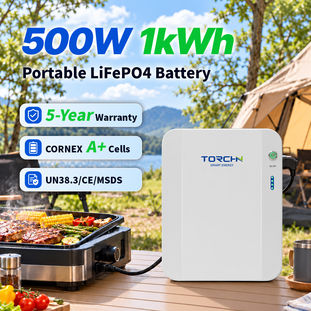 500W 1 KWH portable lithium battery