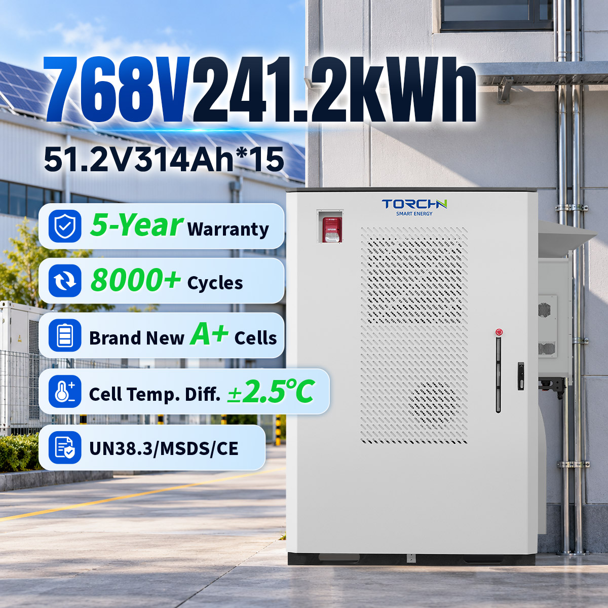 241kWh air-cooled lithium battery energy storage cabinet